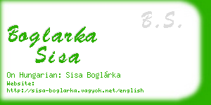 boglarka sisa business card